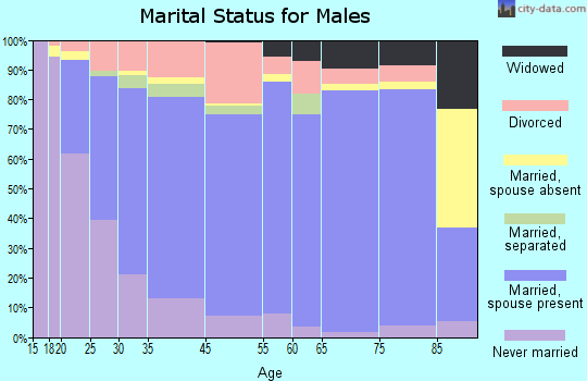 Oneida County marital status for males
