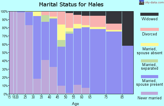 Blanco County marital status for males