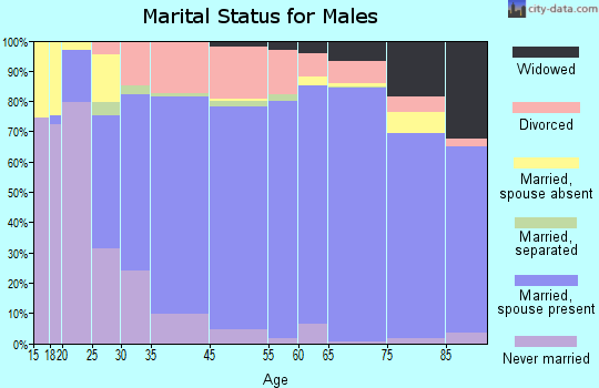 Piute County marital status for males