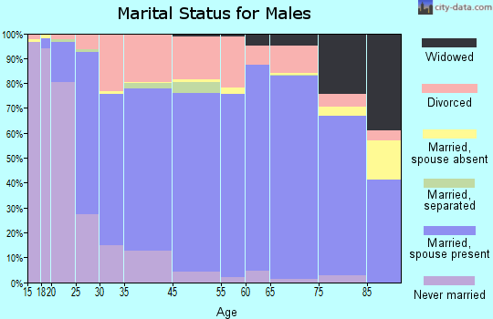 Highland County marital status for males