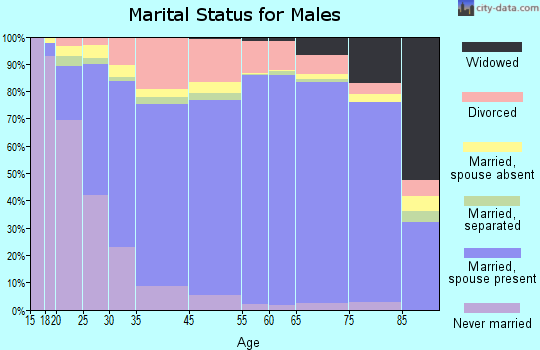 Chambers County marital status for males