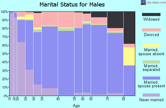 Benton County marital status for males