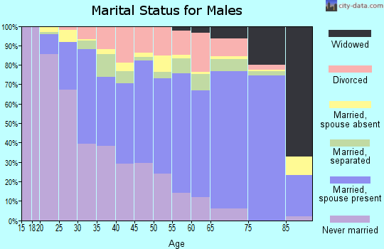 Caswell County marital status for males