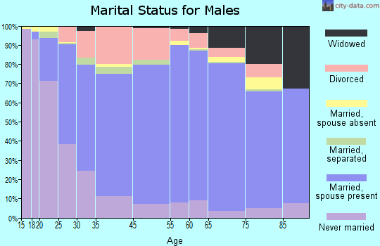 Lauderdale County marital status for males