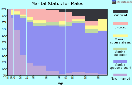 Archuleta County marital status for males