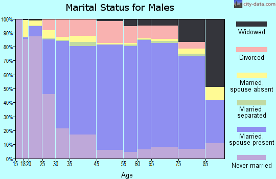 Oswego County marital status for males