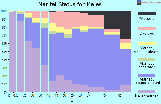 Clearfield County marital status for males