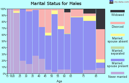 Custer County marital status for males
