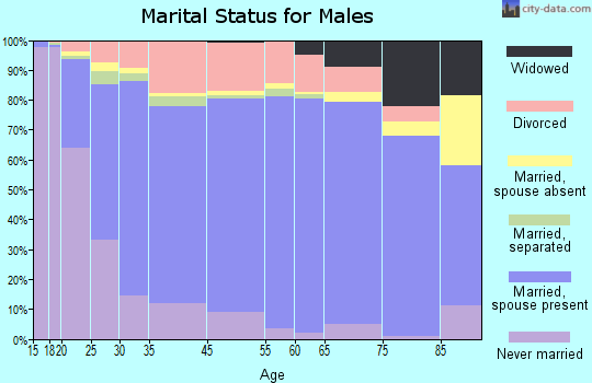 Orangeburg County marital status for males