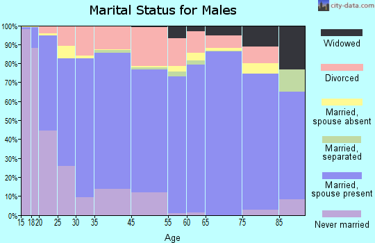 Bradford County marital status for males