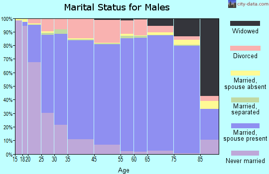 Lawrence County marital status for males