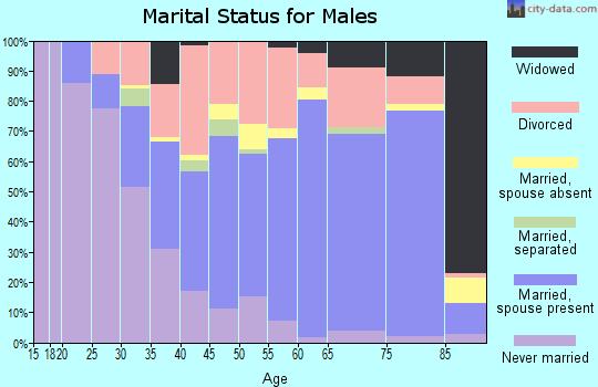 Clearwater County marital status for males