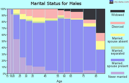 Latimer County marital status for males