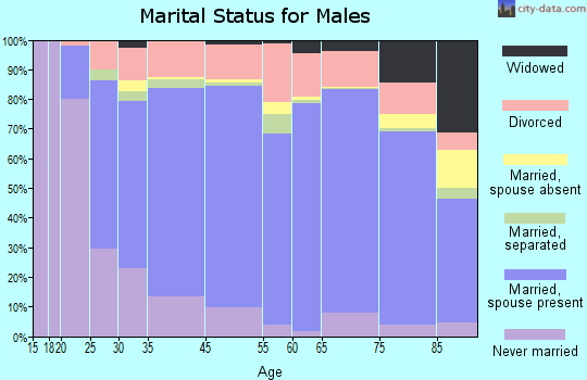 Preston County marital status for males