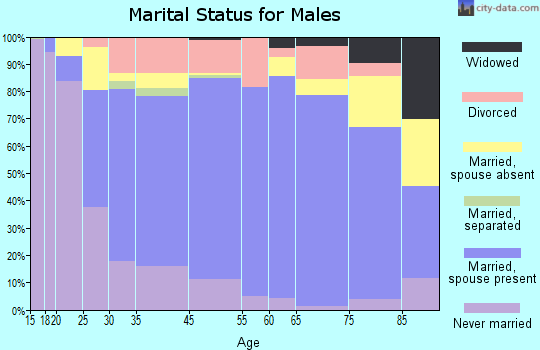 San Luis Obispo County marital status for males