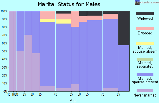 Jennings County marital status for males