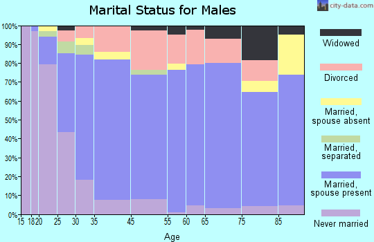 Luzerne County marital status for males