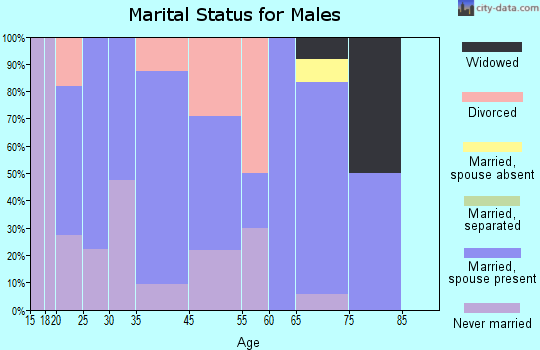 Lake County marital status for males