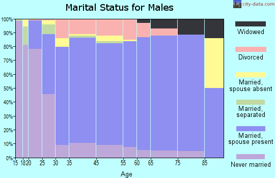 Cochran County marital status for males