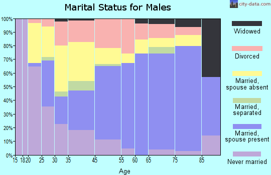 Putnam County marital status for males