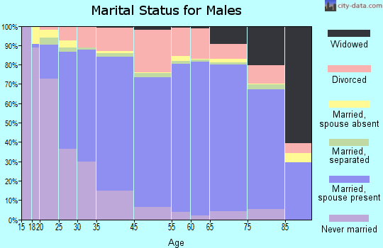 Moffat County marital status for males