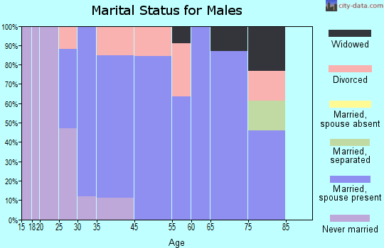 Queens County marital status for males