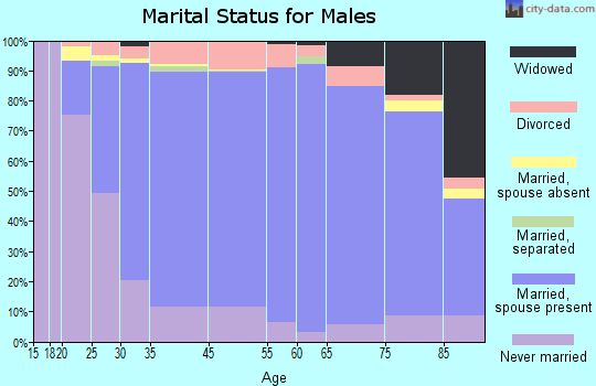 Guilford County marital status for males