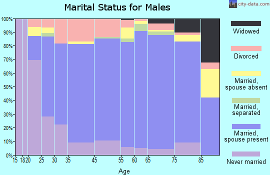 Lincoln County marital status for males