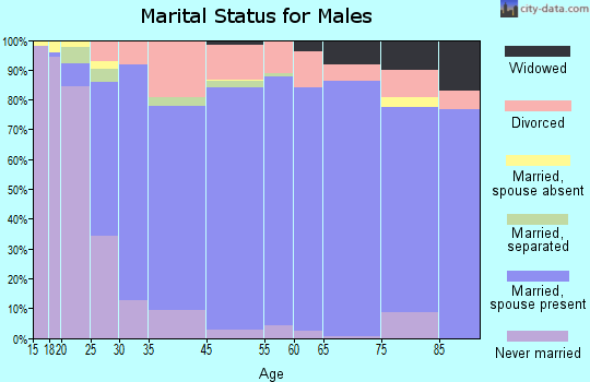 Marion County marital status for males