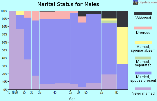 Harlan County marital status for males