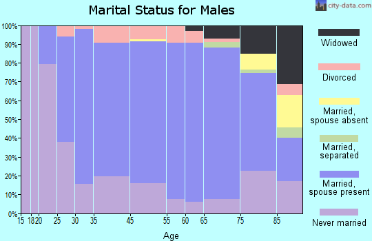 Halifax County marital status for males