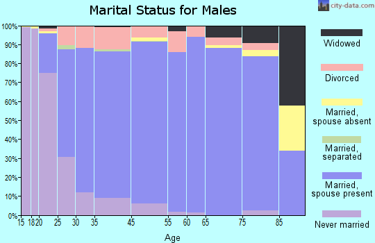 Knox County marital status for males