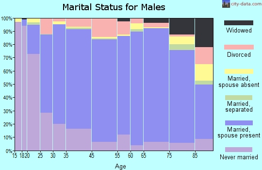 Lincoln County marital status for males