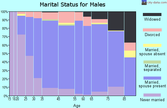 Harrison County marital status for males