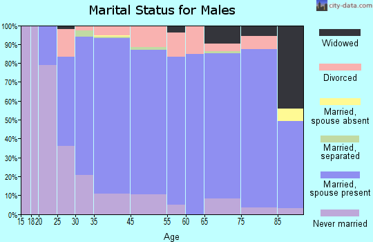 Lake County marital status for males