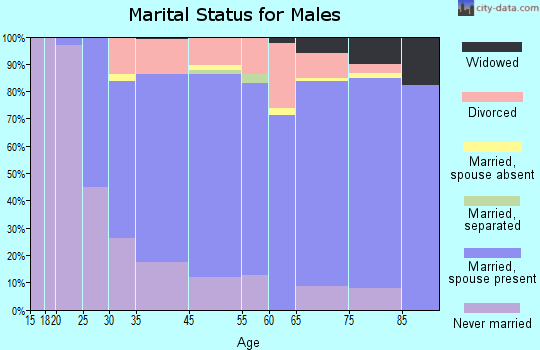 Lincoln County marital status for males