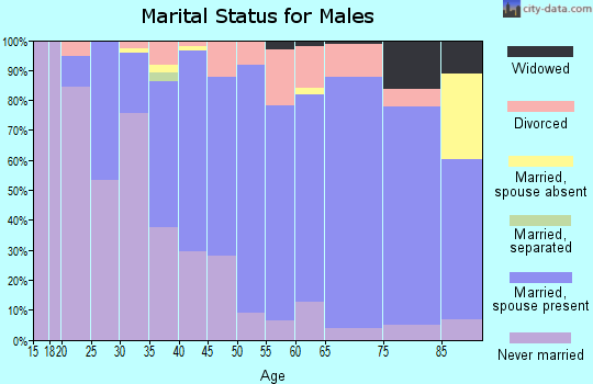 Day County marital status for males