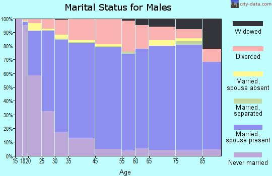 Broadwater County marital status for males