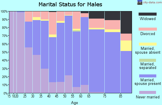 Florence County marital status for males