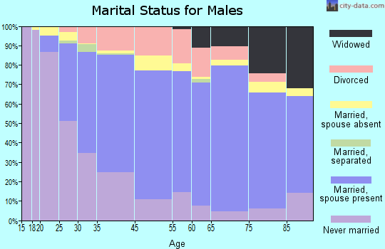 Madison County marital status for males