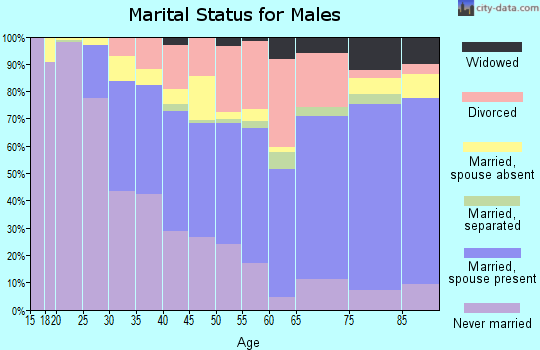 Gadsden County marital status for males