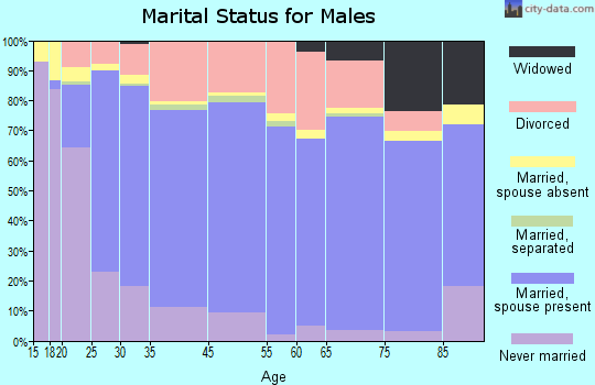 Rosebud County marital status for males