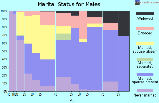 McClain County marital status for males