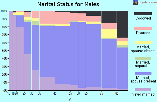 Union County marital status for males
