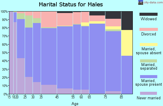 Camden County marital status for males