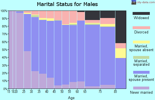 Dodge County marital status for males