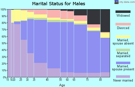 Leelanau County marital status for males