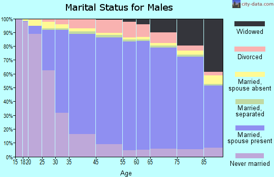 Madison County marital status for males