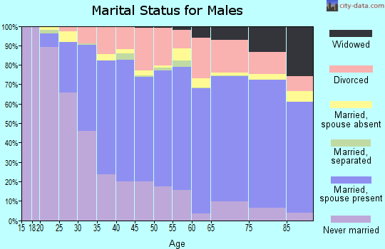 Kanawha County marital status for males