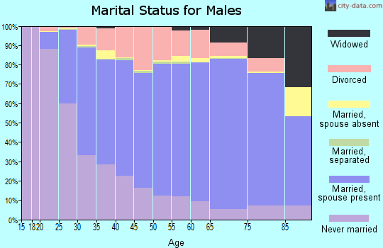 Fond du Lac County marital status for males